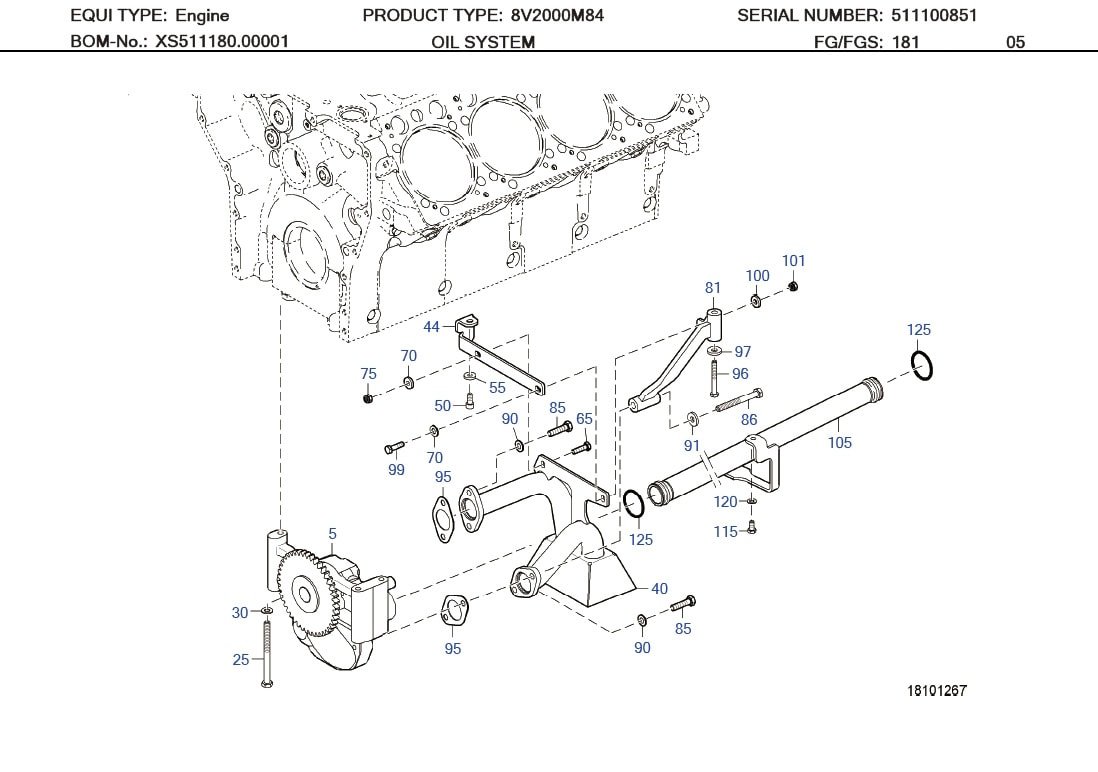 MTU 5321800001 Technical Engineering Exploded View