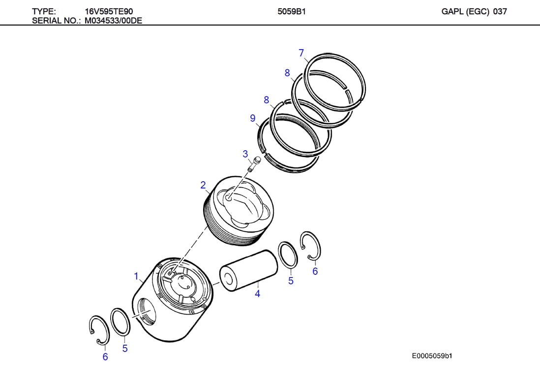 MTU 0090378218 Technical Engineering Exploded View