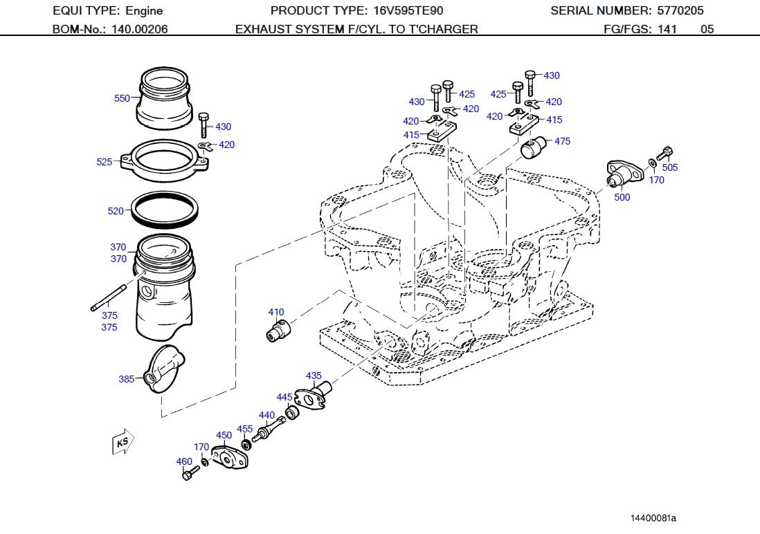 MTU 0001425257 Technical Engineering Exploded View