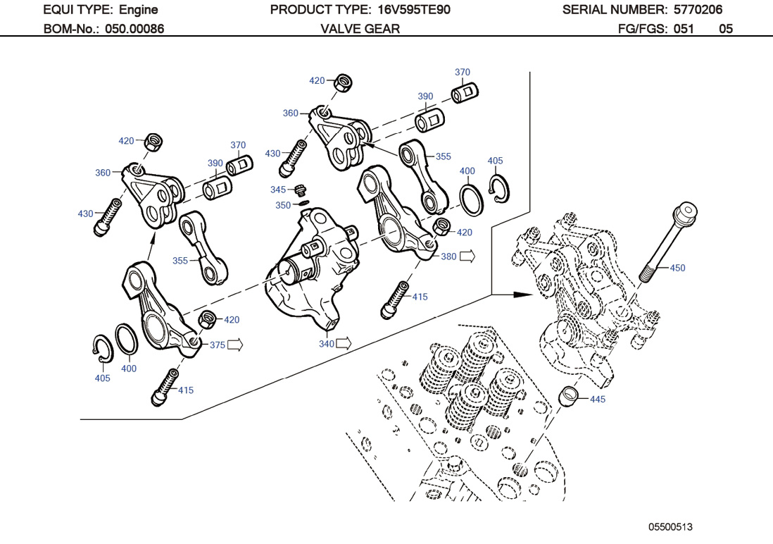 MTU 200988045000 Technical Engineering Exploded View