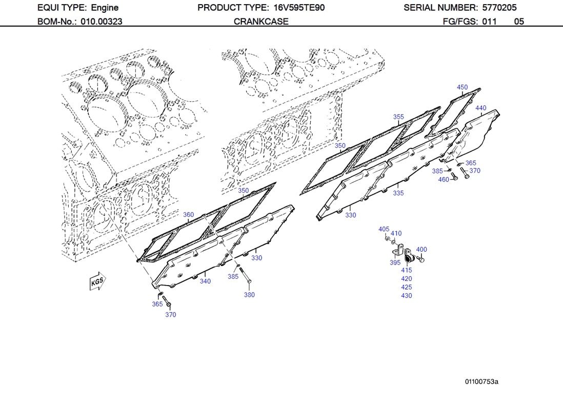 MTU 5730110380 Technical Engineering Exploded View