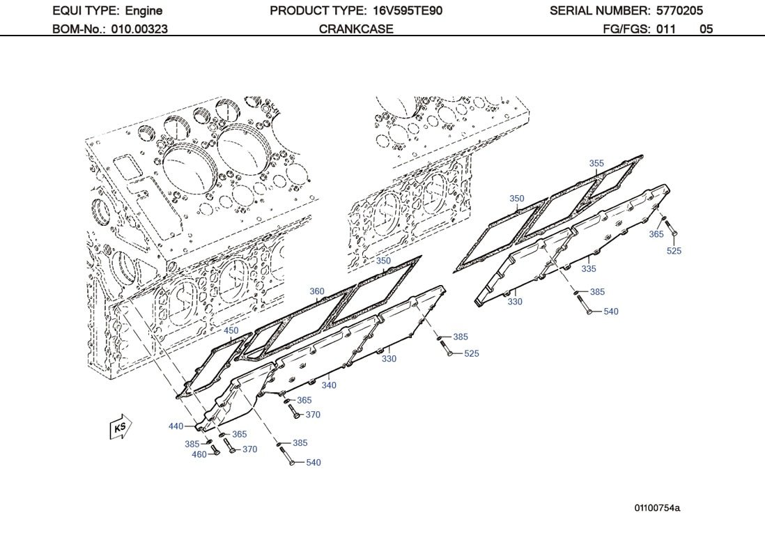 MTU 5730110080 Technical Engineering Exploded View