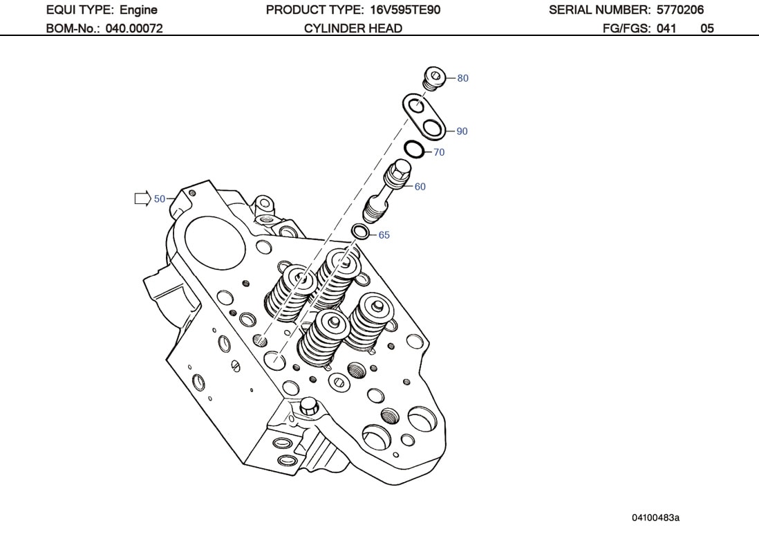 MTU 000908020000 Technical Engineering Exploded View