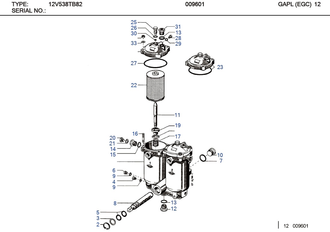 MTU X58708300028 Technical Engineering Exploded View