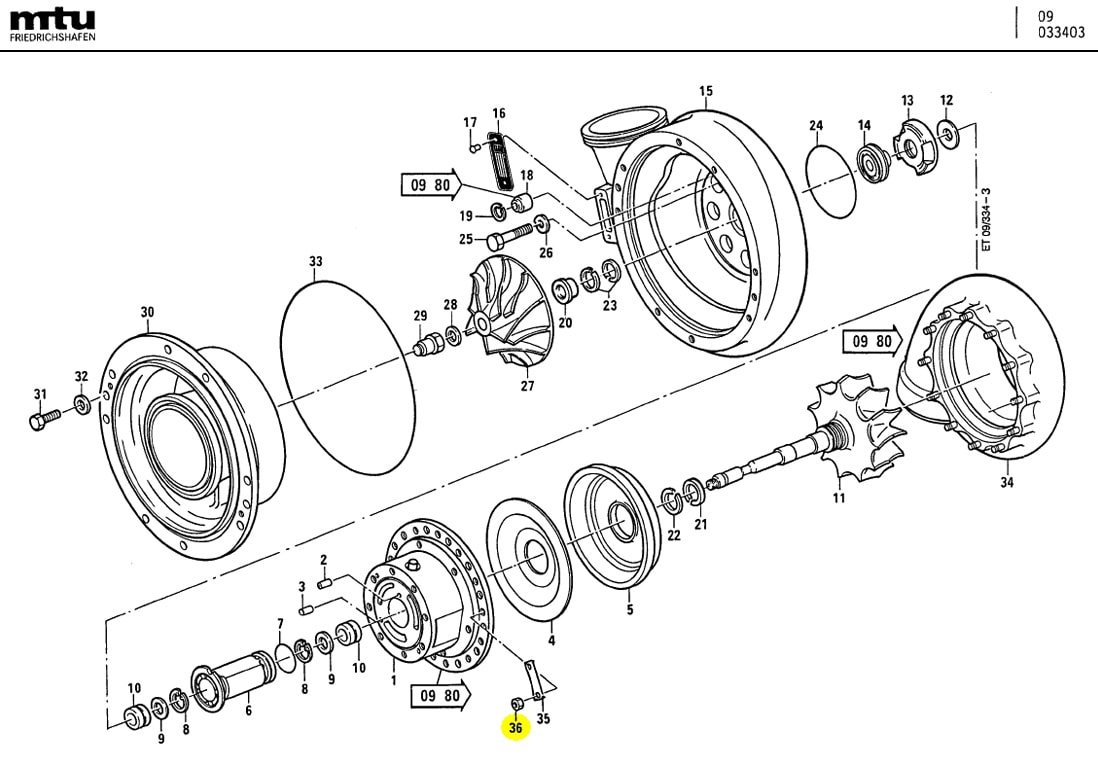 MTU 5119900051 Technical Engineering Exploded View