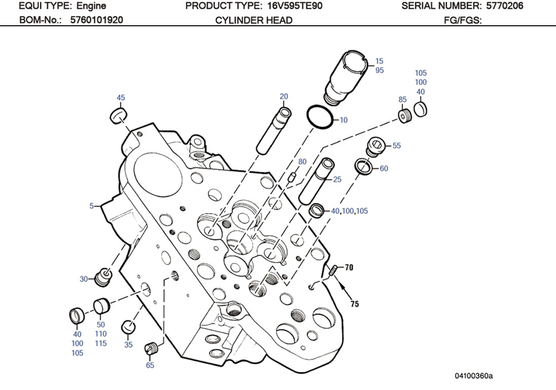MTU 5760162553 Technical Engineering Exploded View