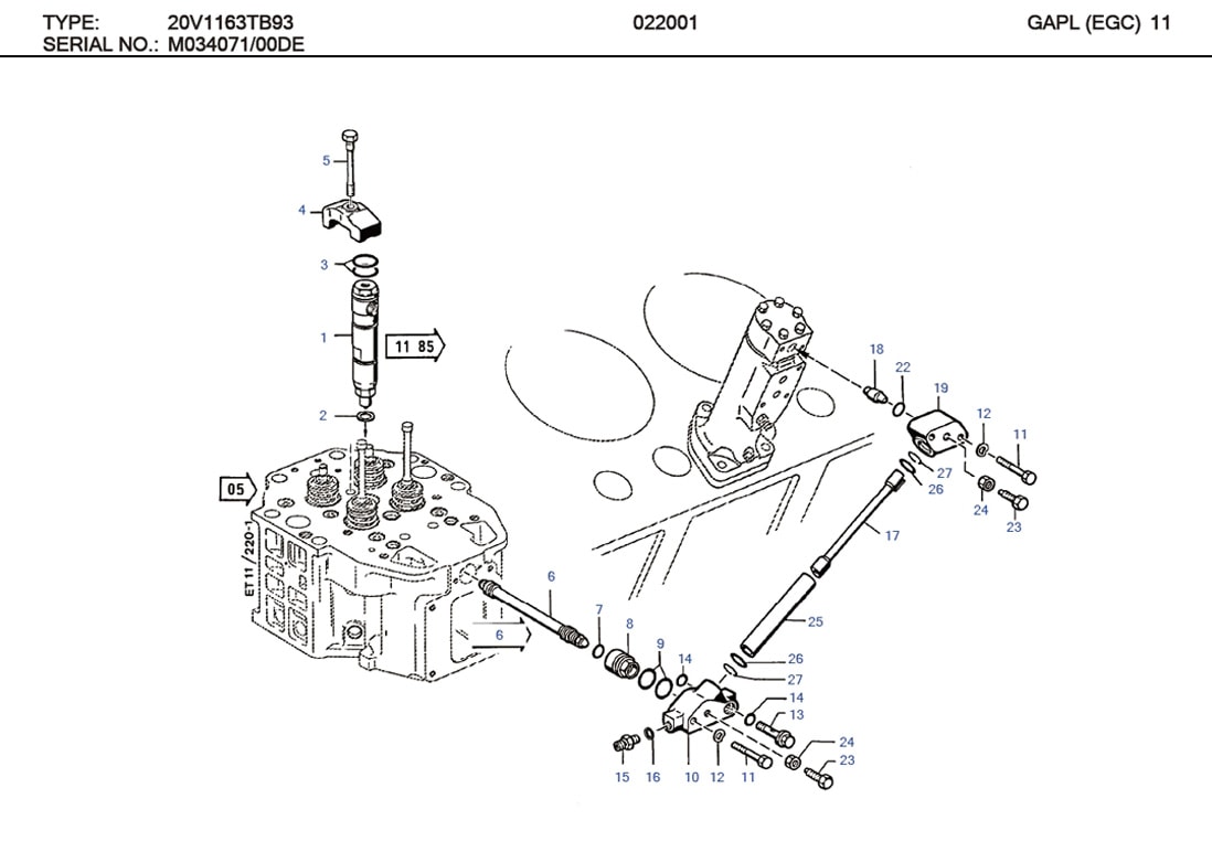 MTU 5840700632/87 Technical Engineering Exploded View