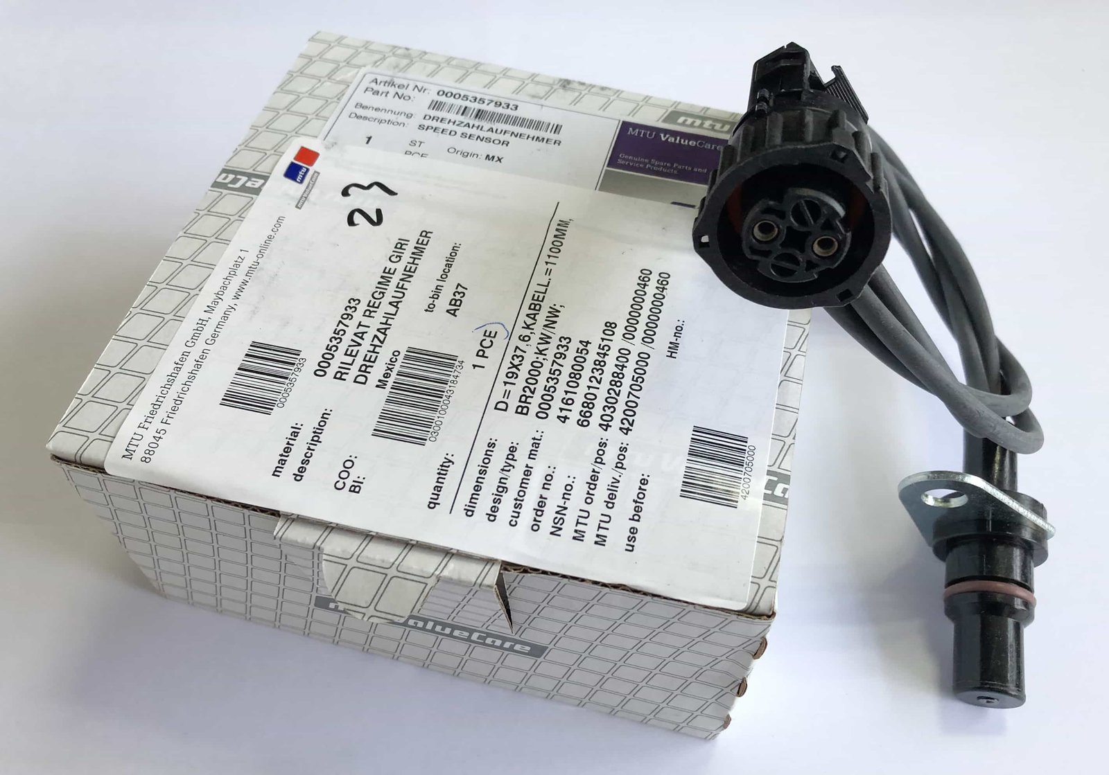 MTU 0005357933 SPEED SENSOR