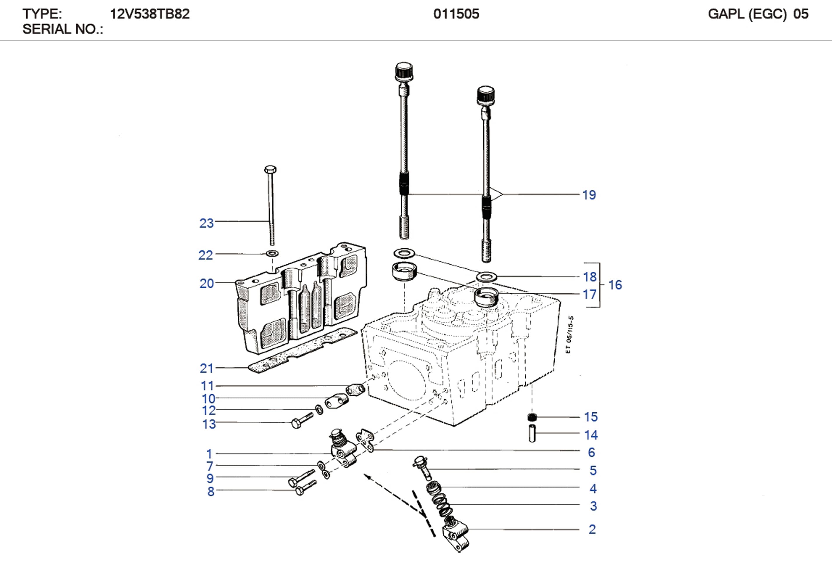 MTU 5600160280 Technical Engineering Exploded View