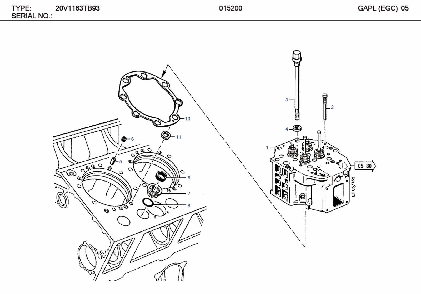 MTU 5800110259 Technical Engineering Exploded View