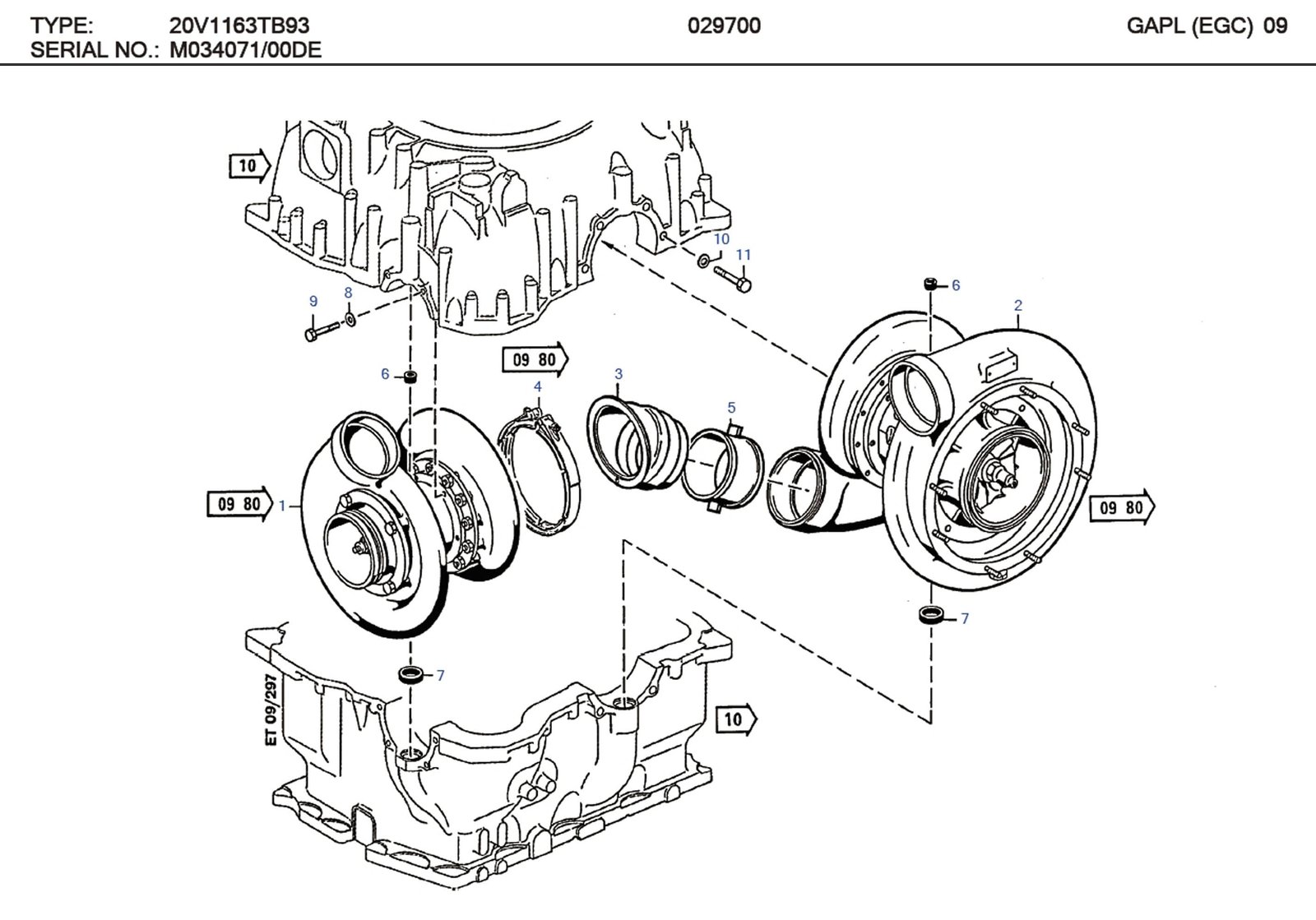 MTU 5841420857 TURBOCHARGER SEALING RING