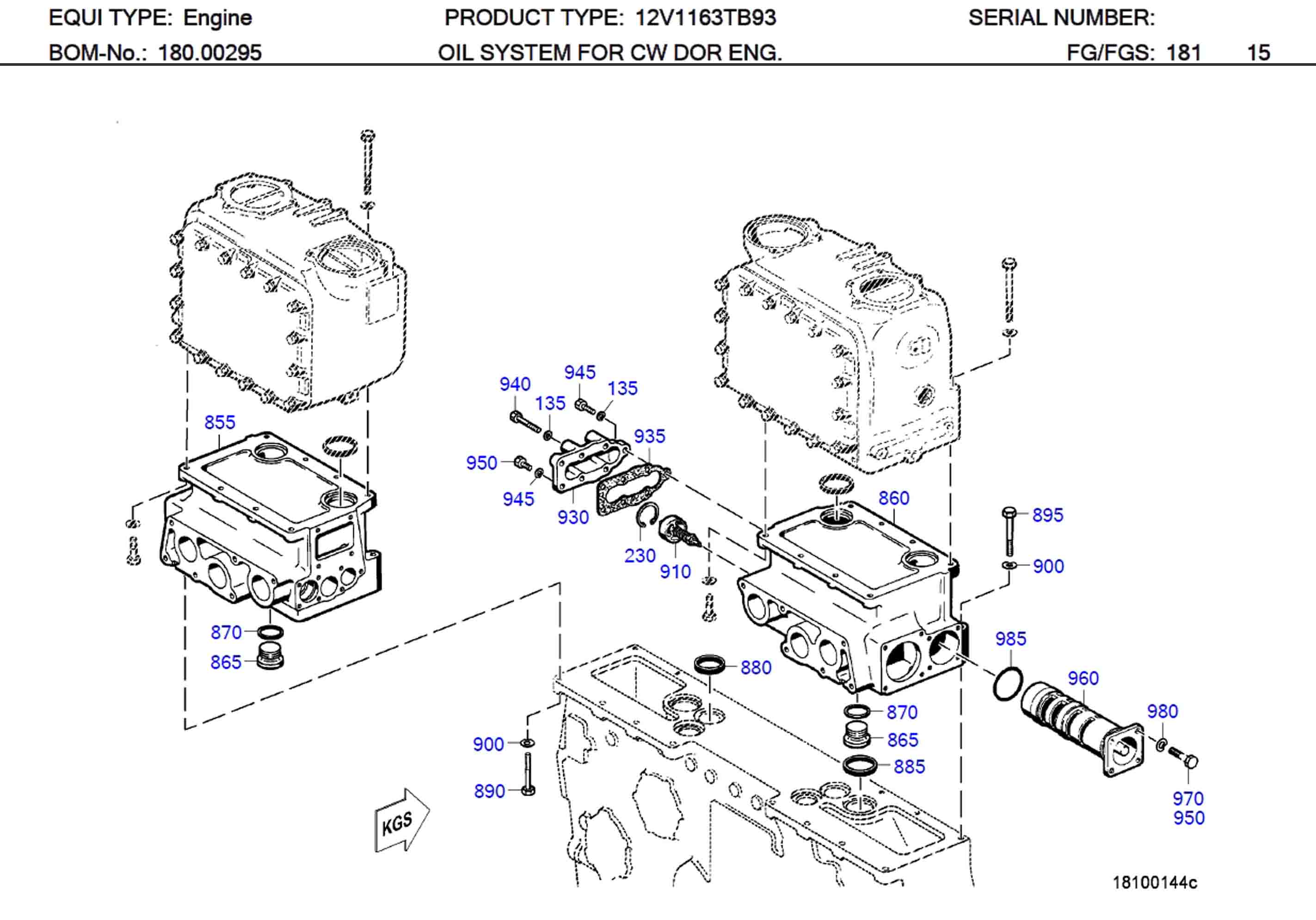 MTU 5841800175 Technical Engineering Exploded View