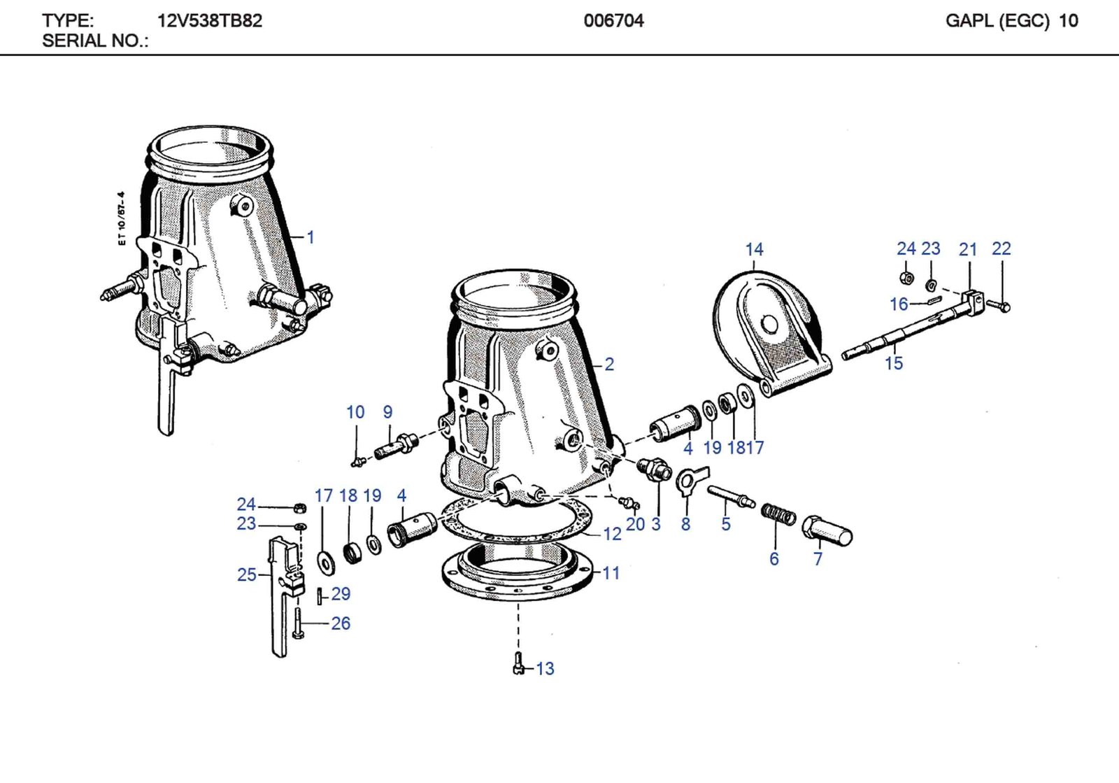 MTU 5600980380 Technical Engineering Exploded View