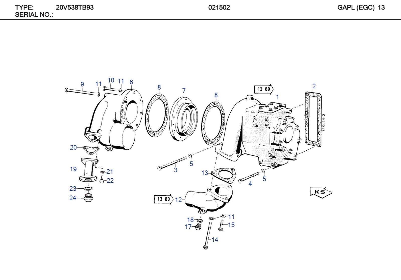 MTU 5602011380 Technical Engineering Exploded View