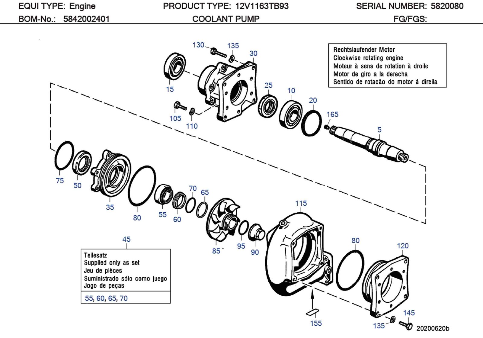MTU 0019813727 Technical Engineering Exploded View