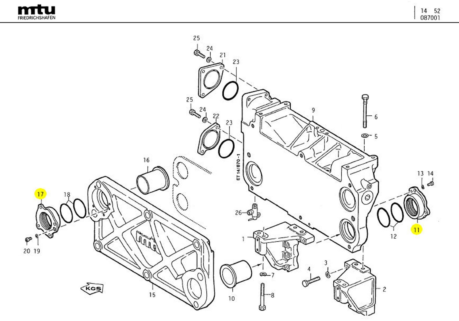 MTU 5552035639 Technical Engineering Exploded View