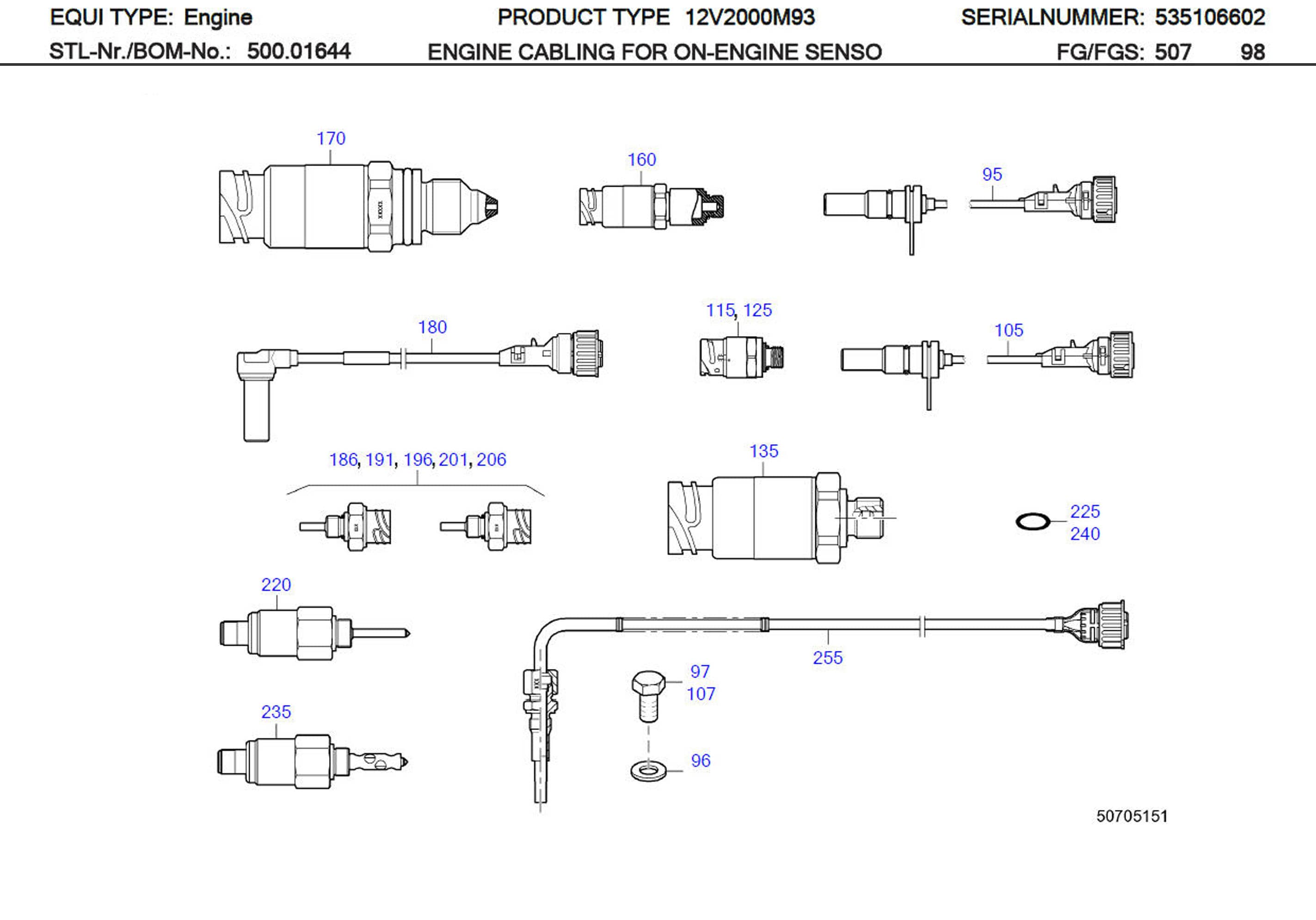 MTU 0005357433 Technical Engineering Exploded View