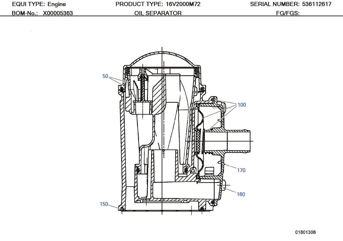 MTU 5410100163 Technical Engineering Exploded View