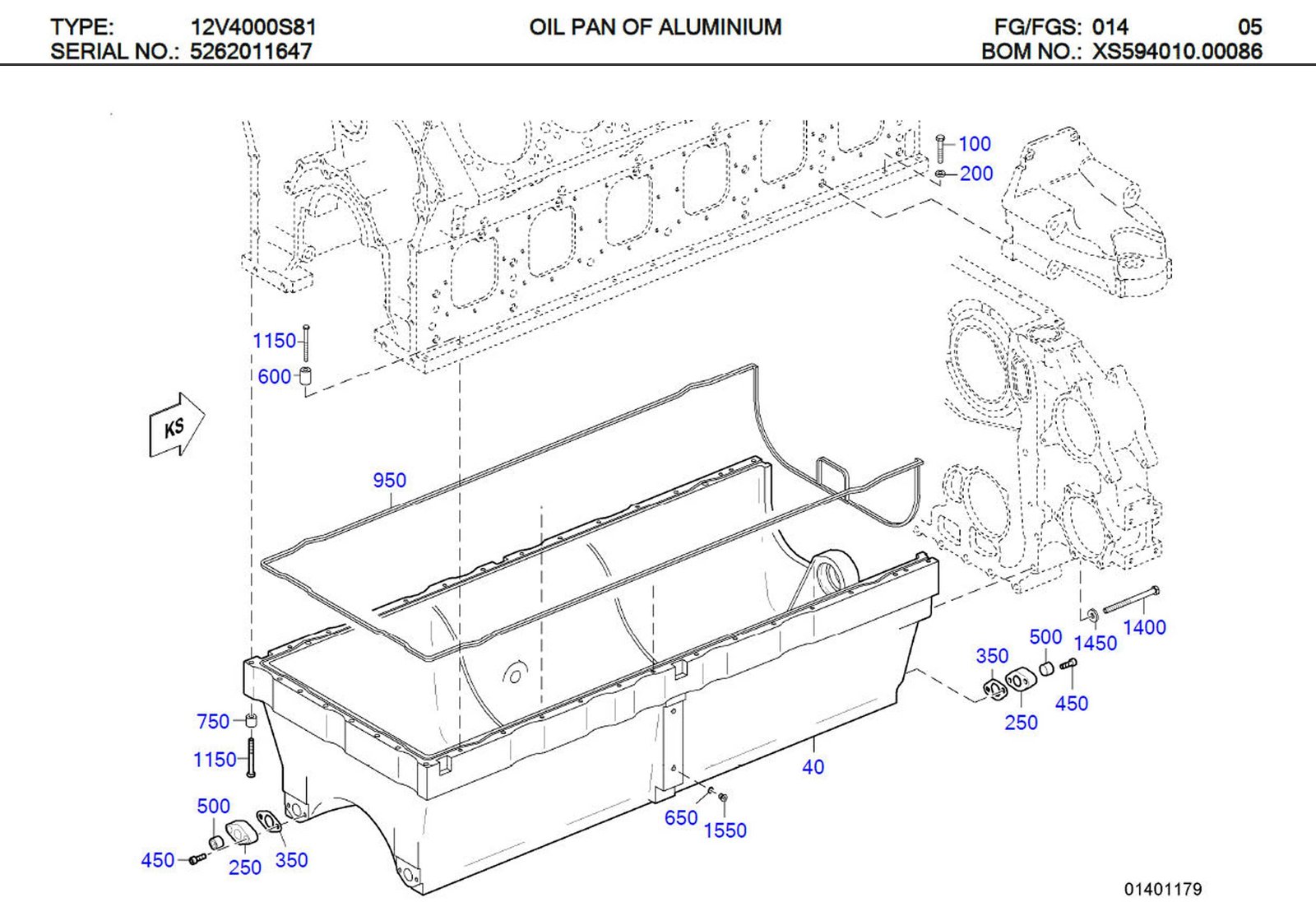 MTU 5240111480 Technical Engineering Exploded View