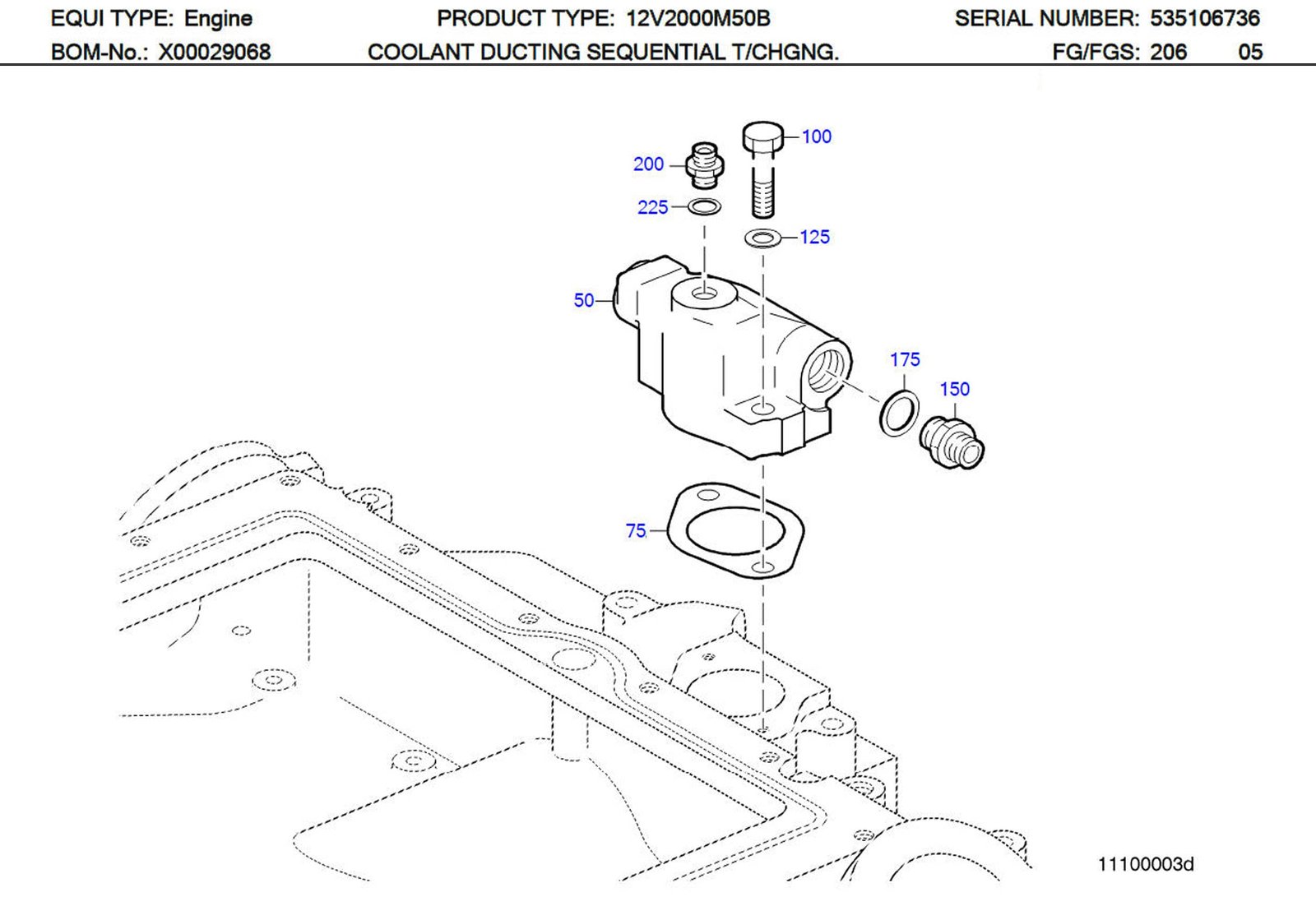 MTU 271511055000 Technical Engineering Exploded View