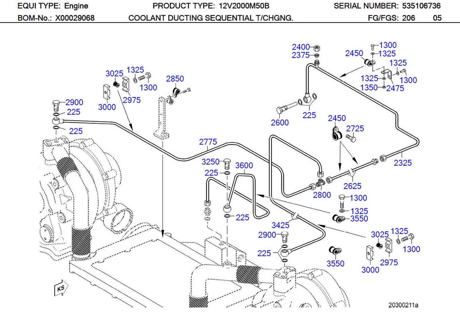 MTU 700325010103 Technical Engineering Exploded View