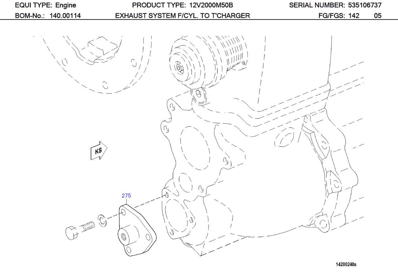 MTU 5361400033 Technical Engineering Exploded View