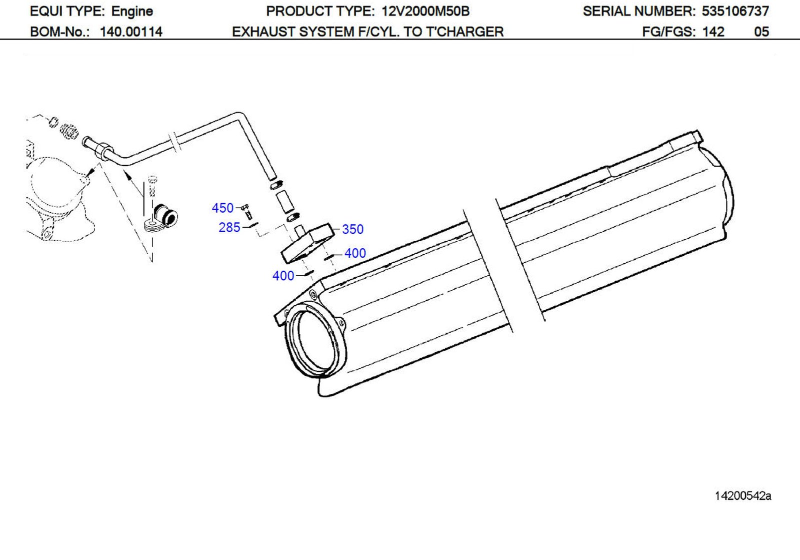 MTU 5362000284 Technical Engineering Exploded View