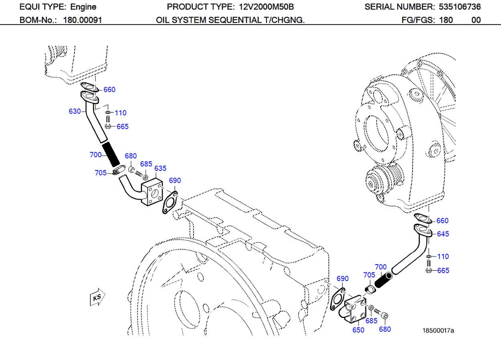 MTU 700368022001 Technical Engineering Exploded View