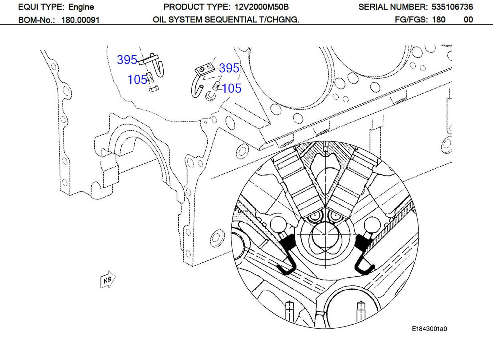 MTU 5411800743 Technical Engineering Exploded View
