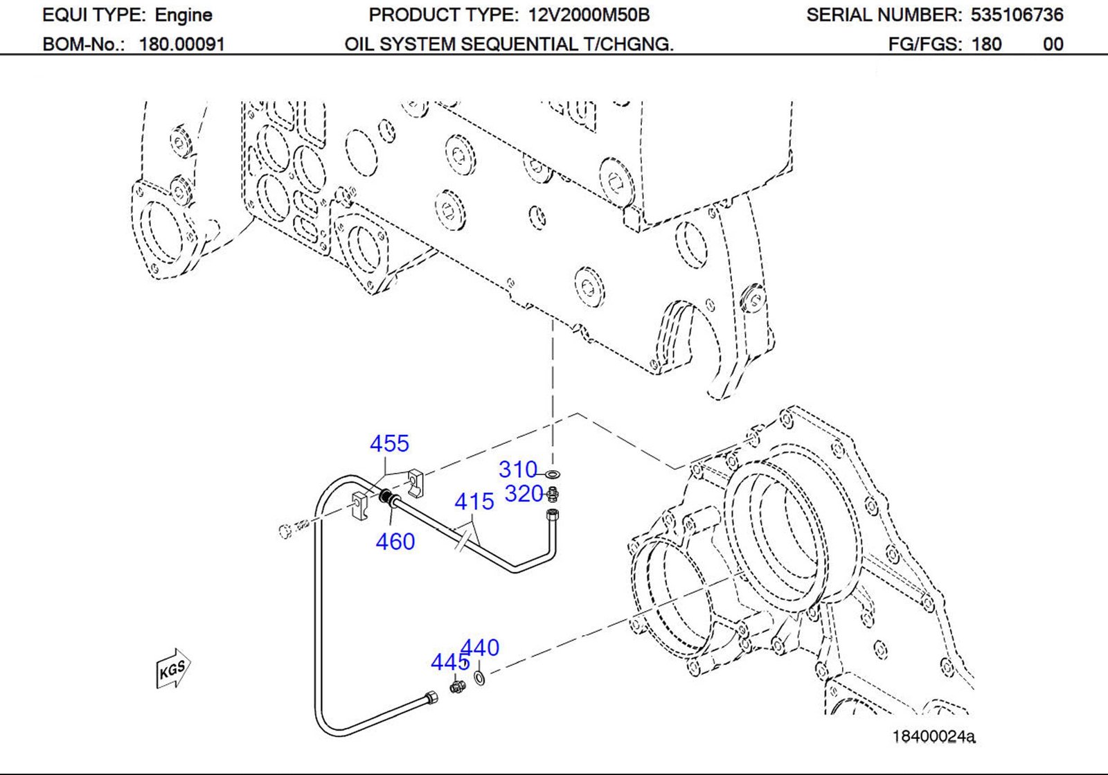MTU 700325015110 Technical Engineering Exploded View