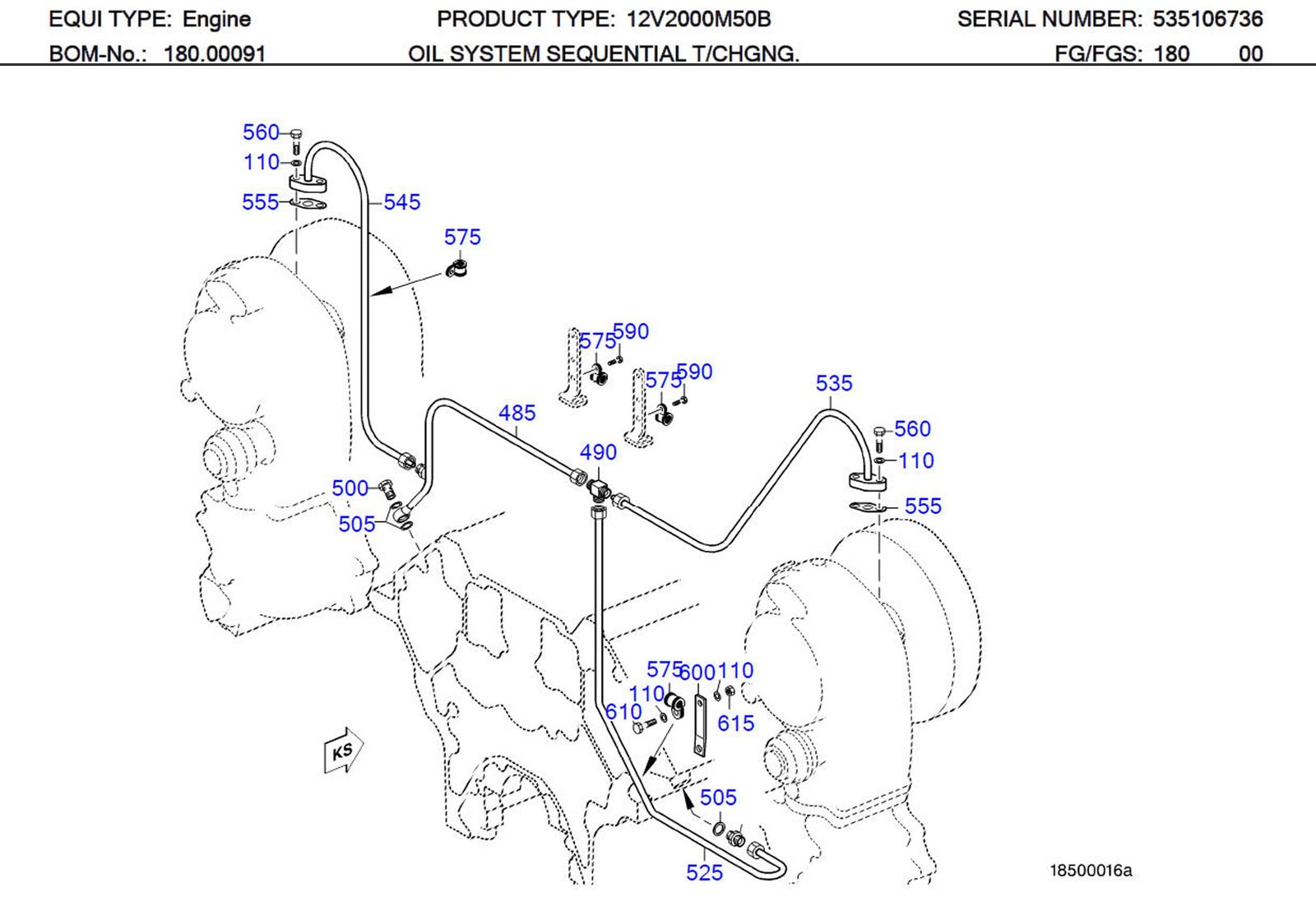 MTU 4421870180 Technical Engineering Exploded View