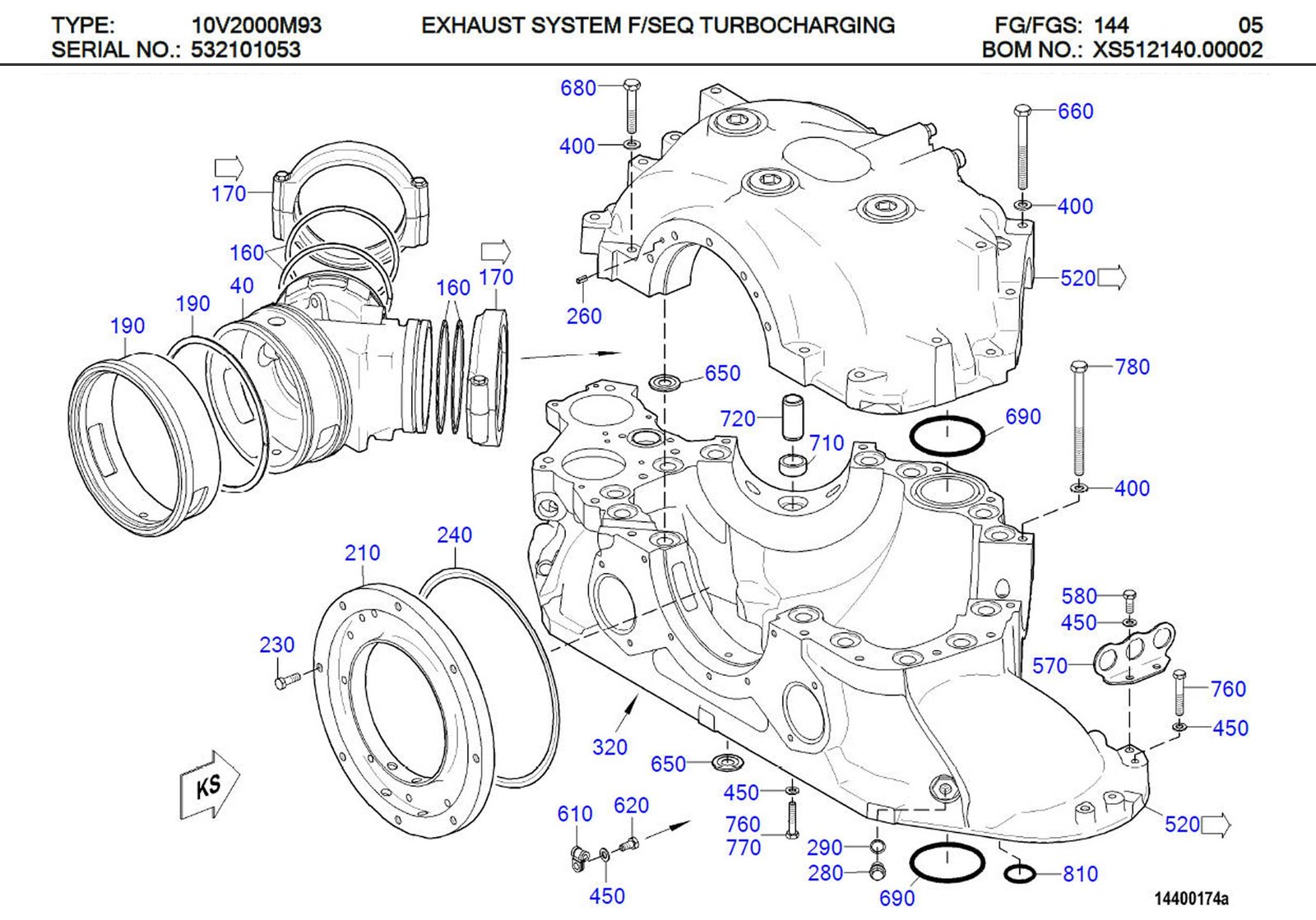 MTU 234110196000 Technical Engineering Exploded View