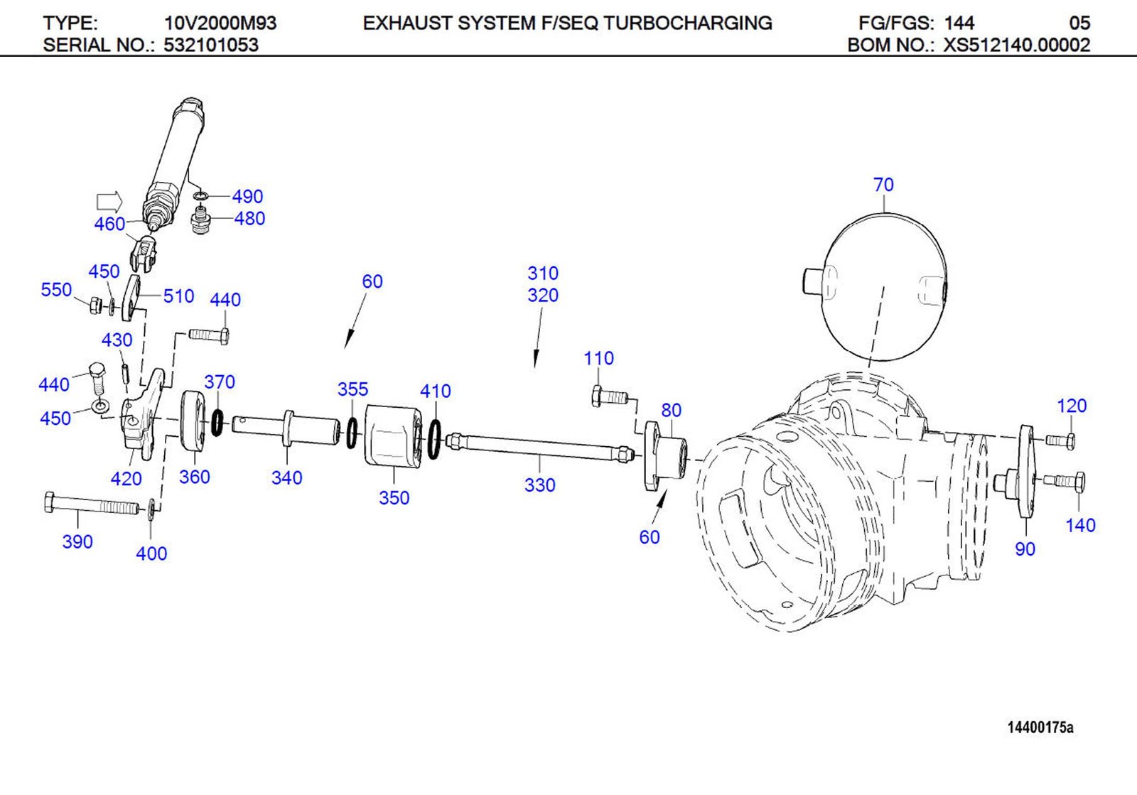 MTU 5360980218 Technical Engineering Exploded View