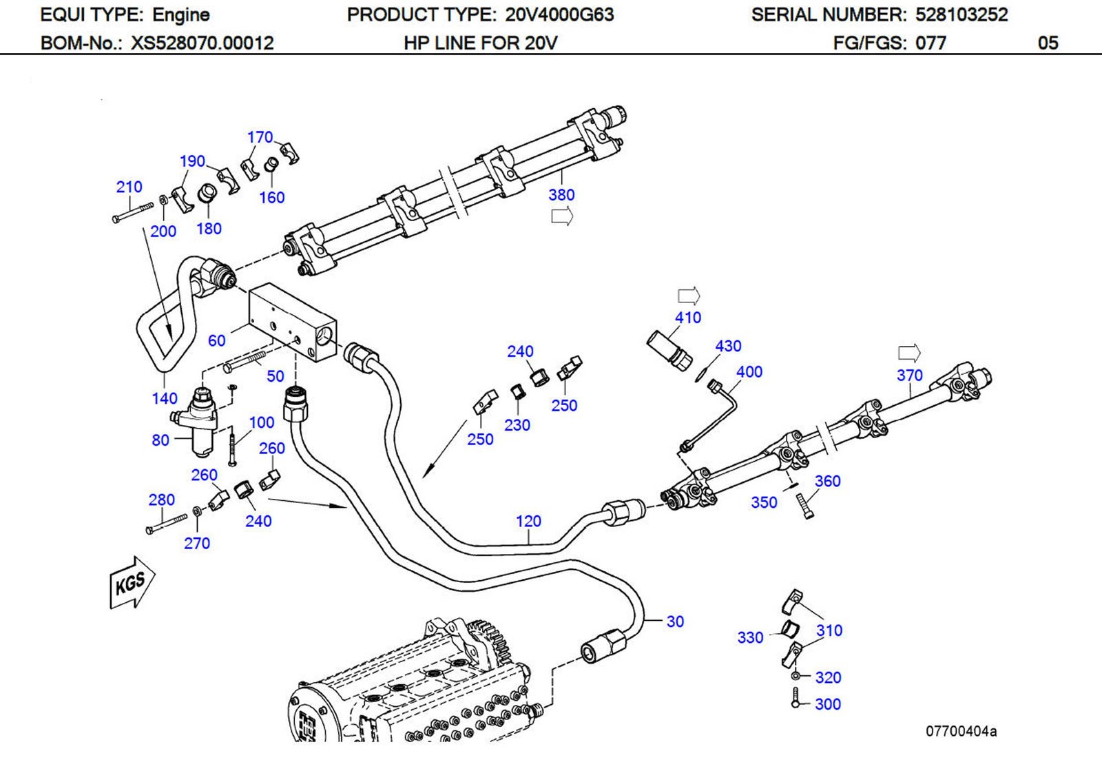 MTU X00008172 Technical Engineering Exploded View
