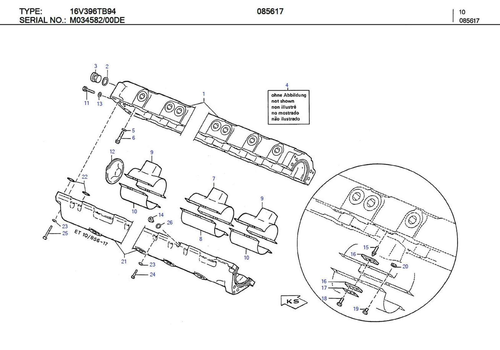 MTU 5561421884 Technical Engineering Exploded View