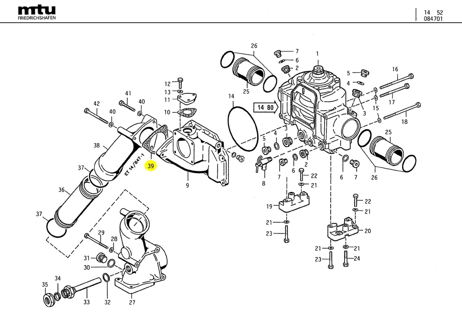 MTU 5502035680 Technical Engineering Exploded View