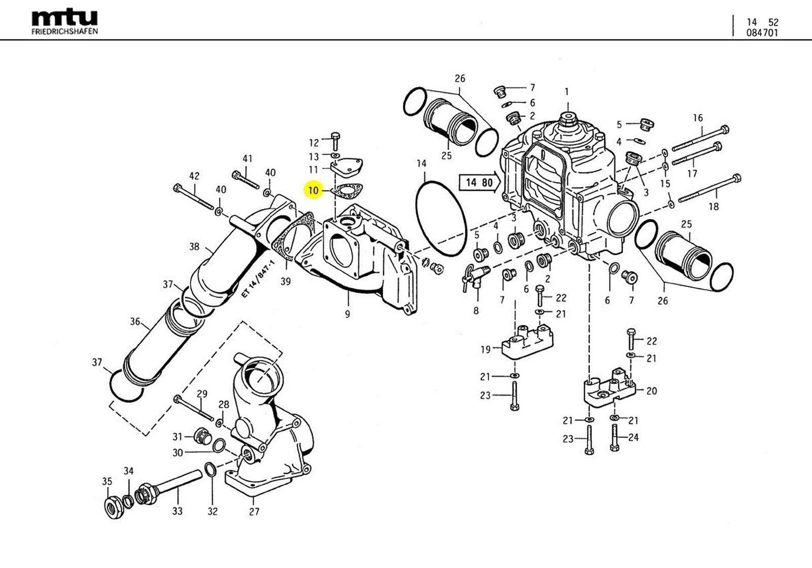 MTU 5502035780 Technical Engineering Exploded View