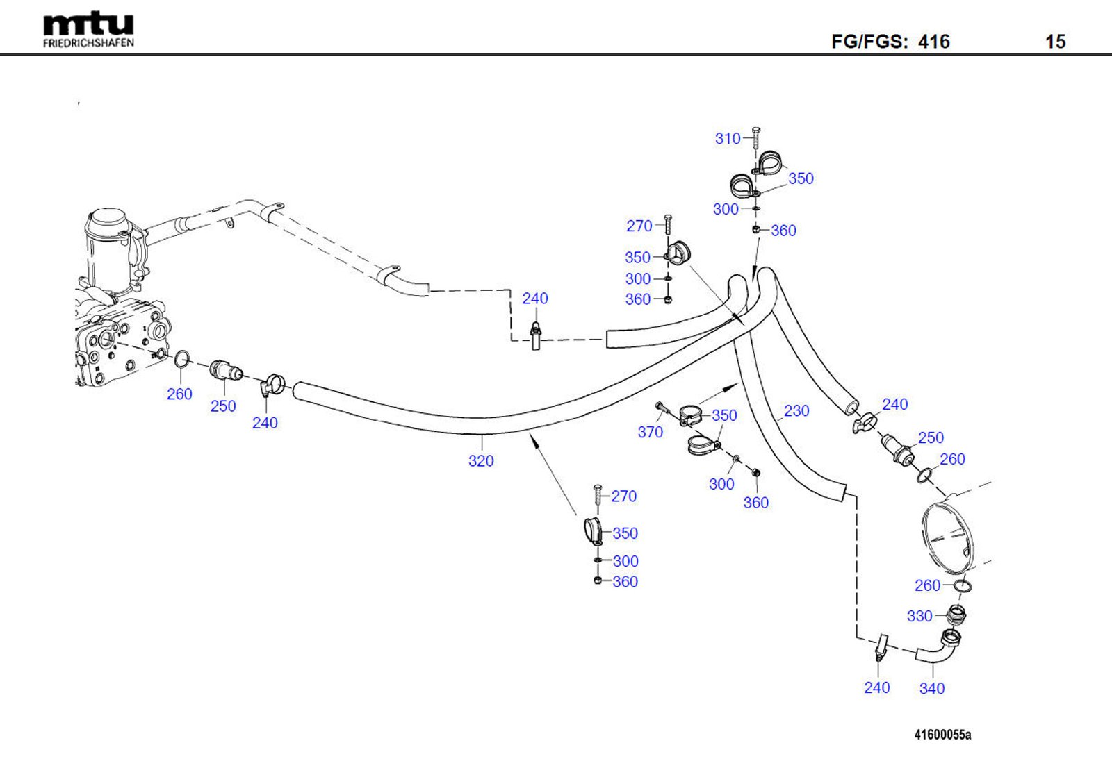 MTU X50499100001 Technical Engineering Exploded View