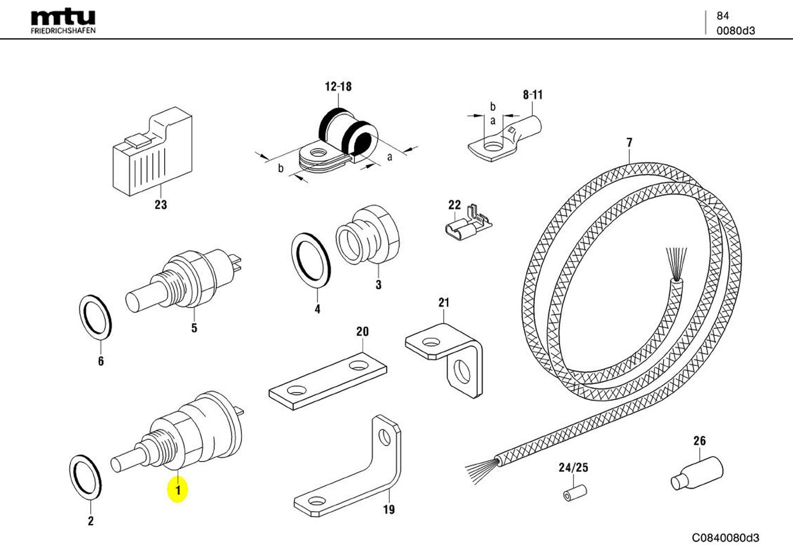 MTU 0005354330 Technical Engineering Exploded View