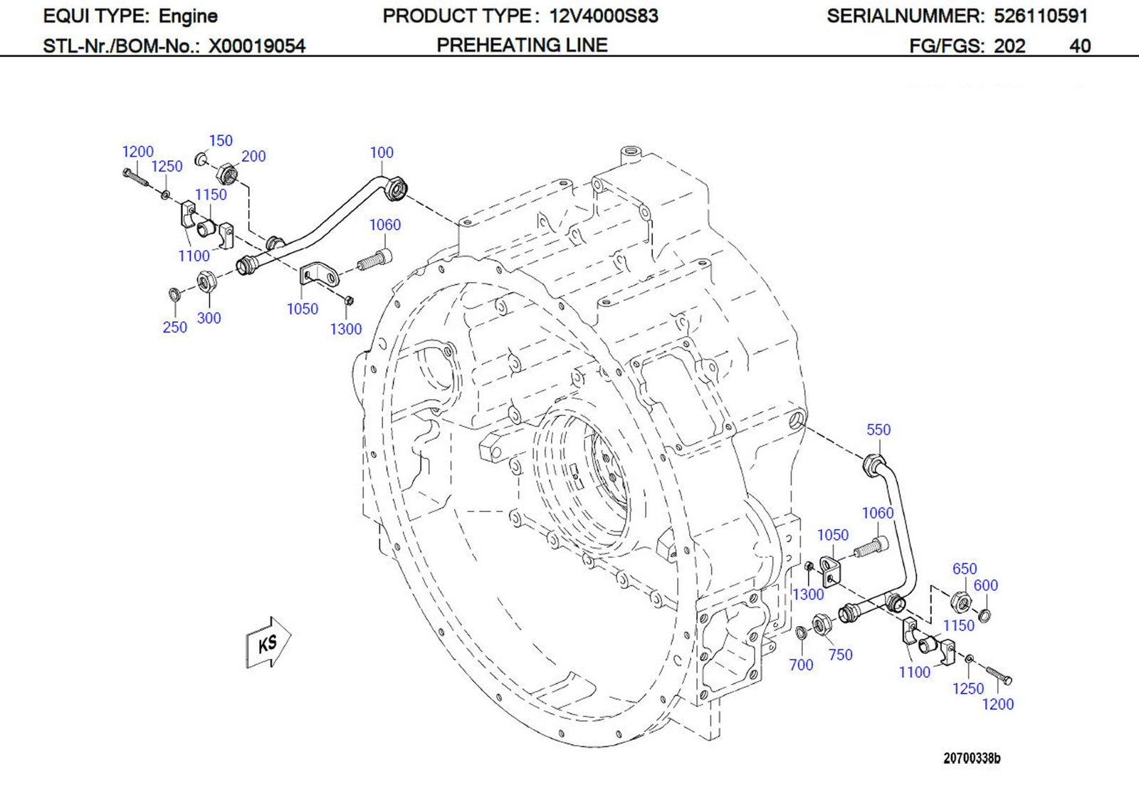 MTU 915005020001 Technical Engineering Exploded View