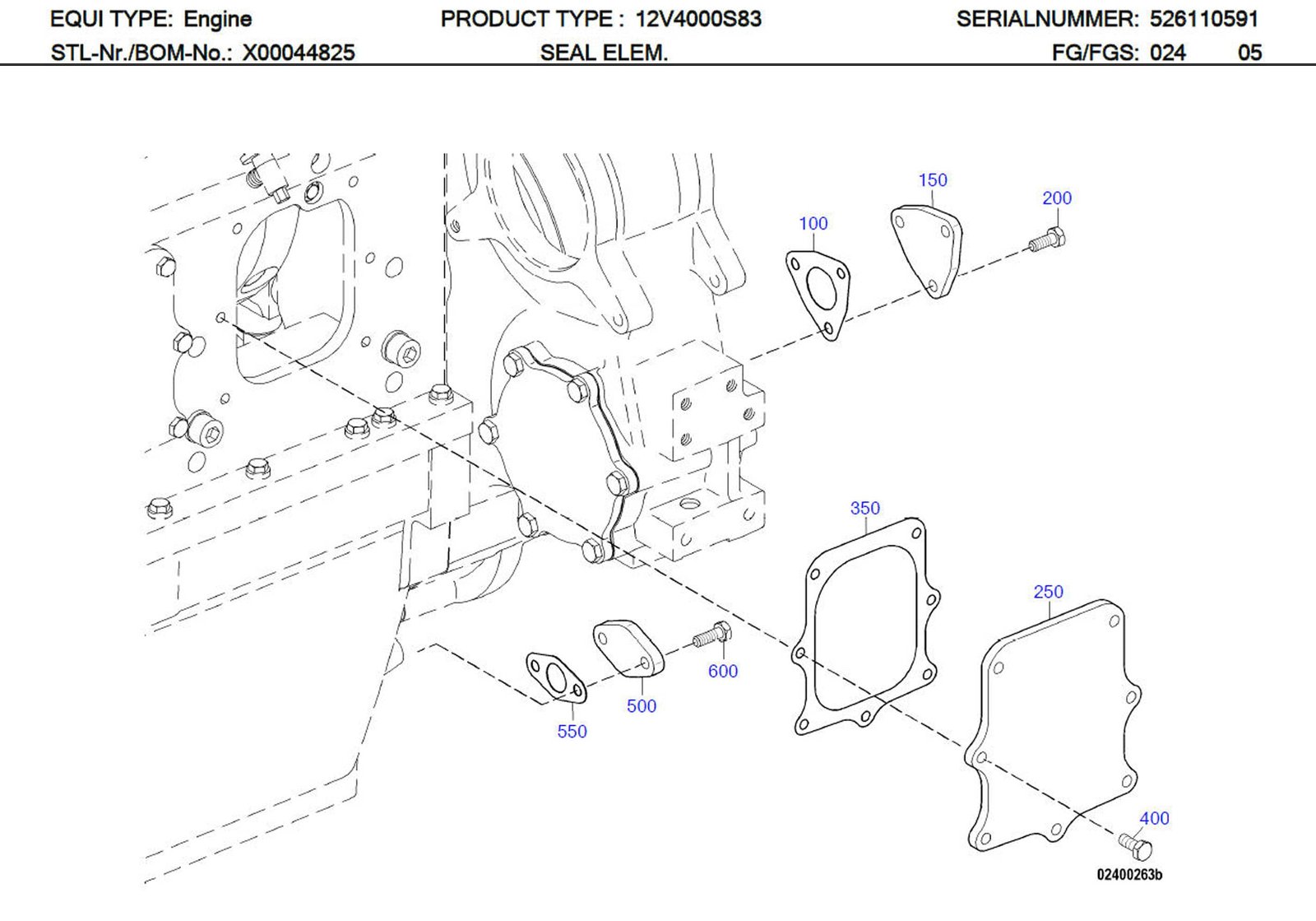 MTU 5241880180 Technical Engineering Exploded View