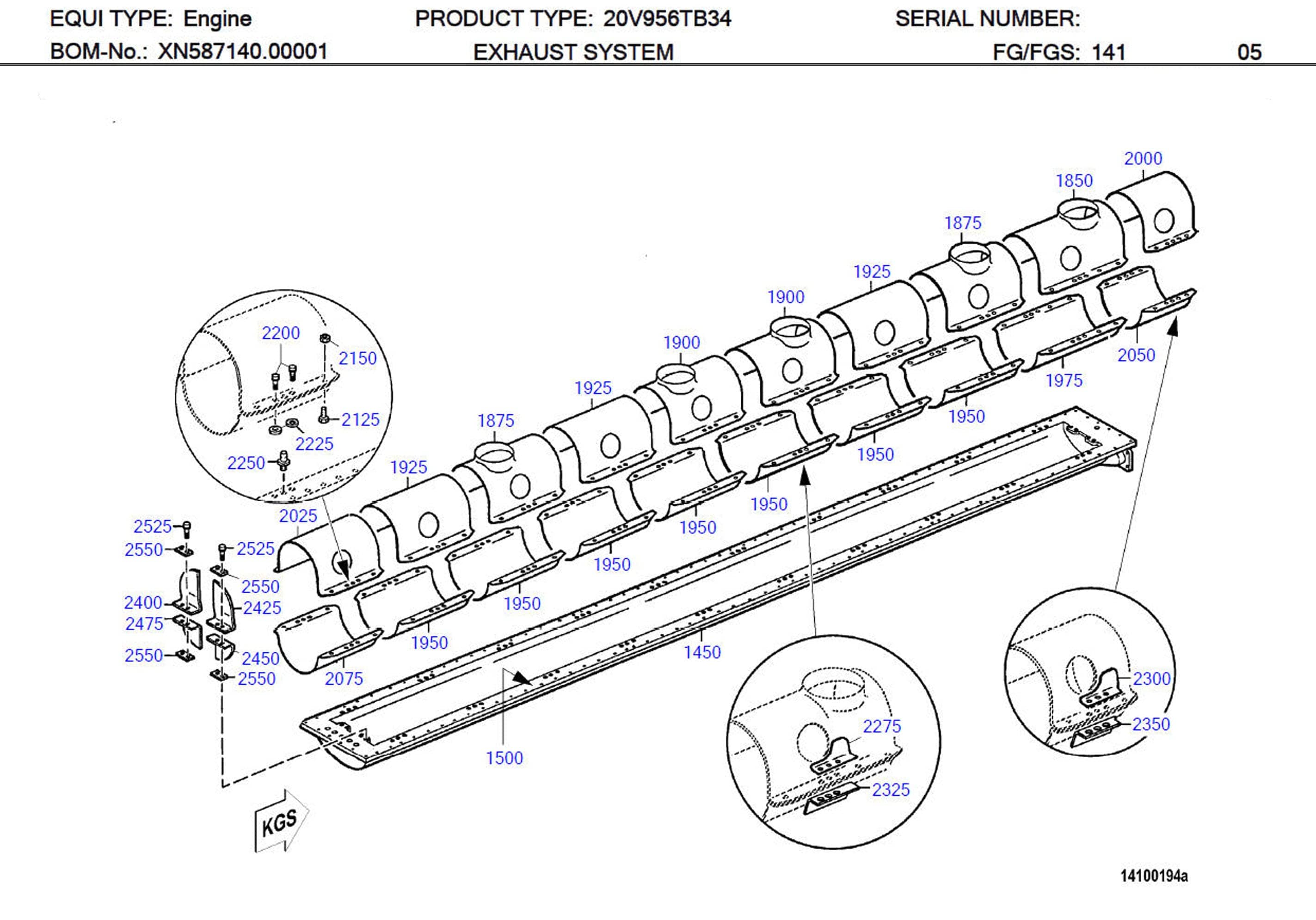 MTU 5841422609 Technical Engineering Exploded View