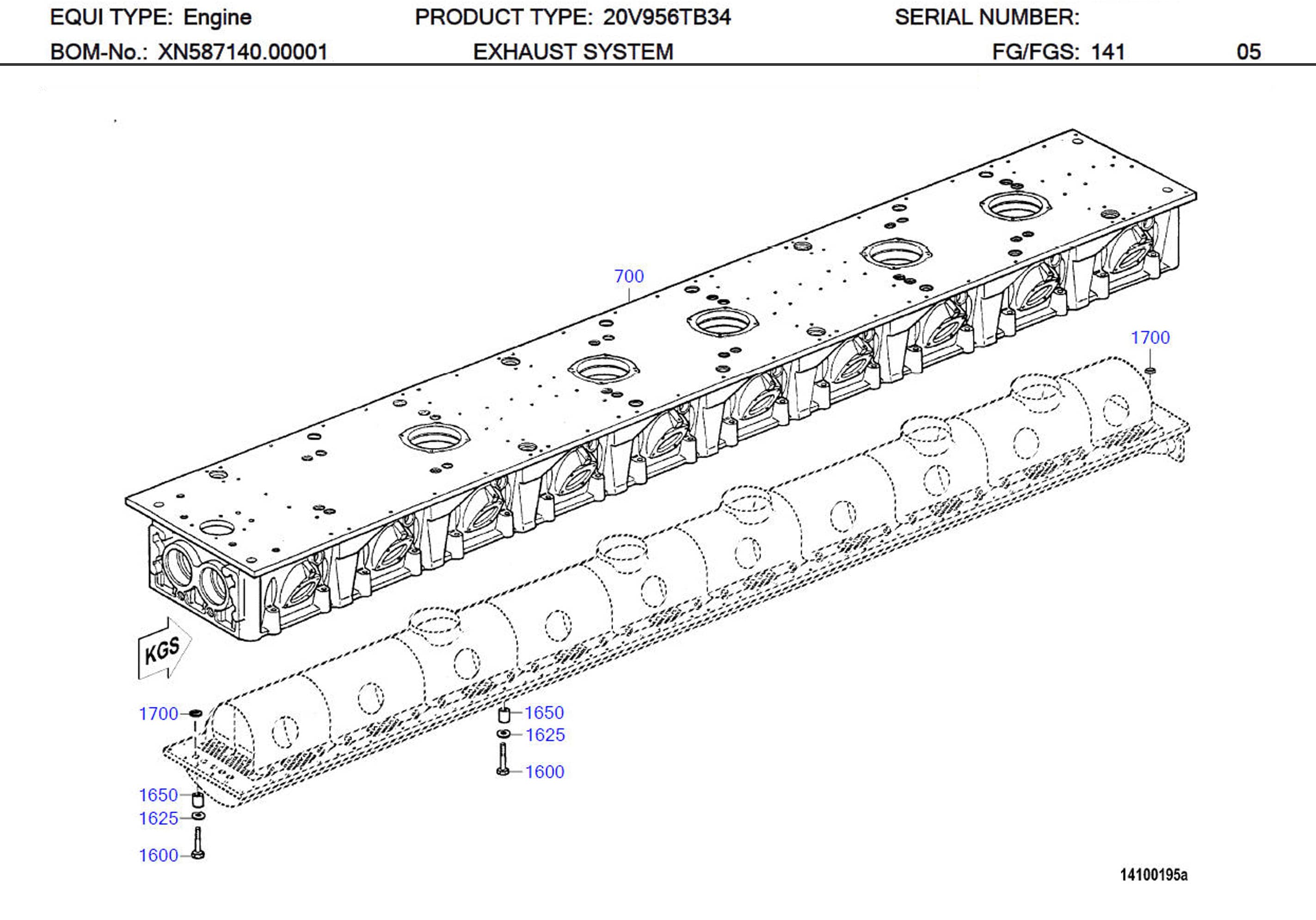 MTU 5841404818 Technical Engineering Exploded View