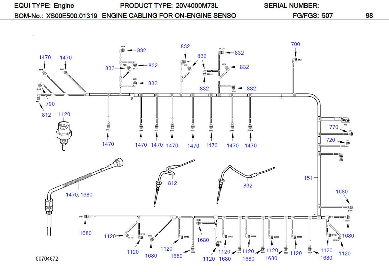 MTU 0005359960 Technical Engineering Exploded View