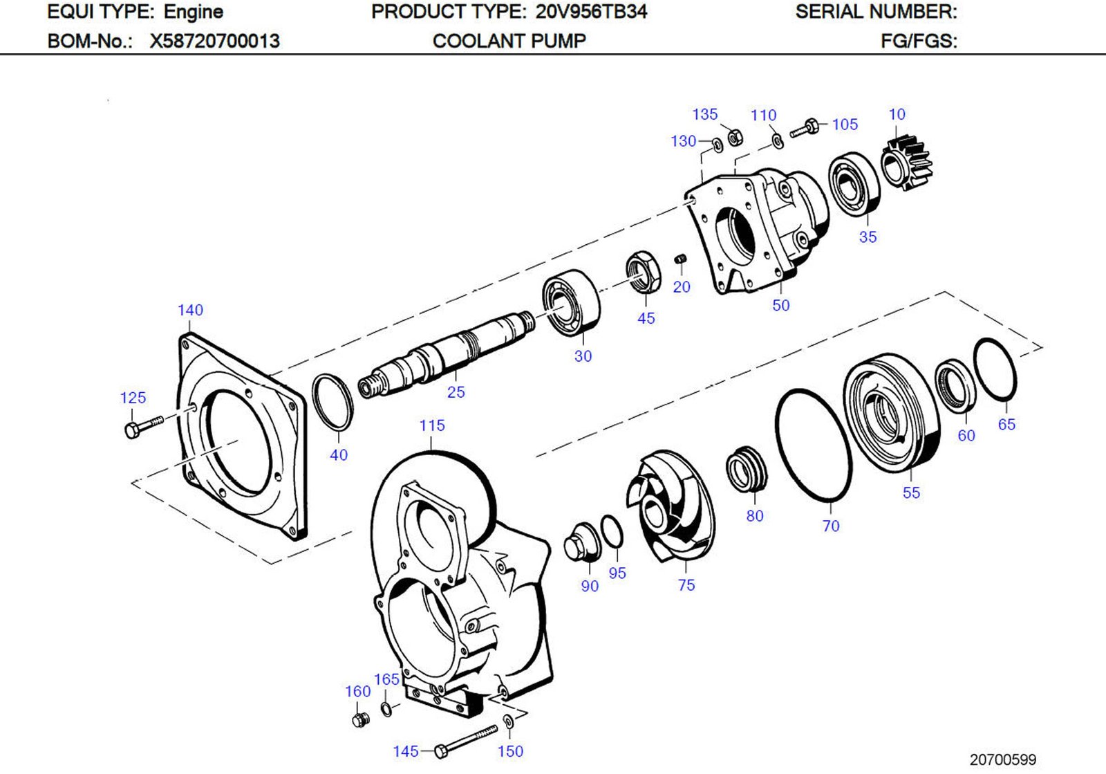 MTU 000934012008 Technical Engineering Exploded View