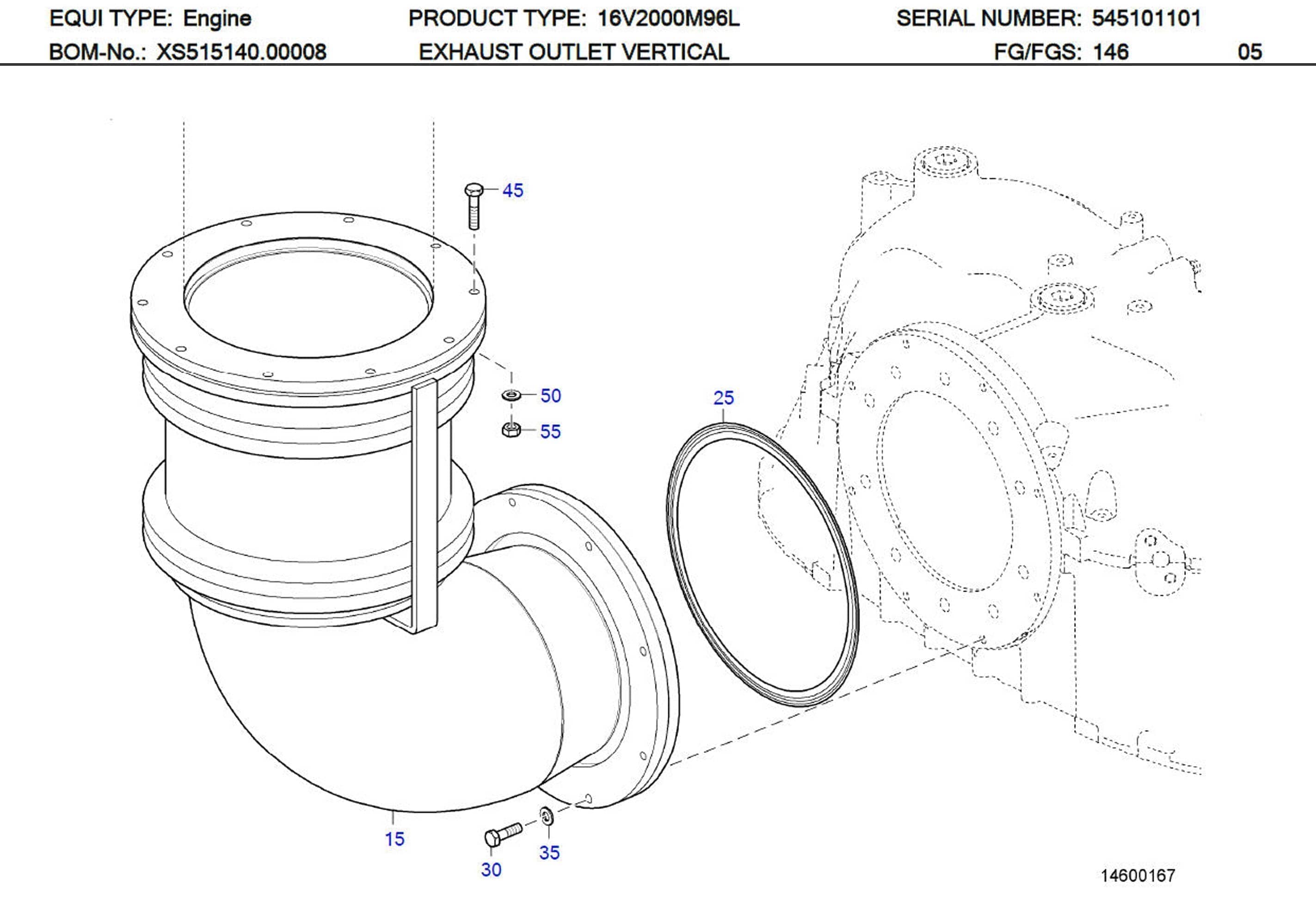 MTU 5351420480 Technical Engineering Exploded View