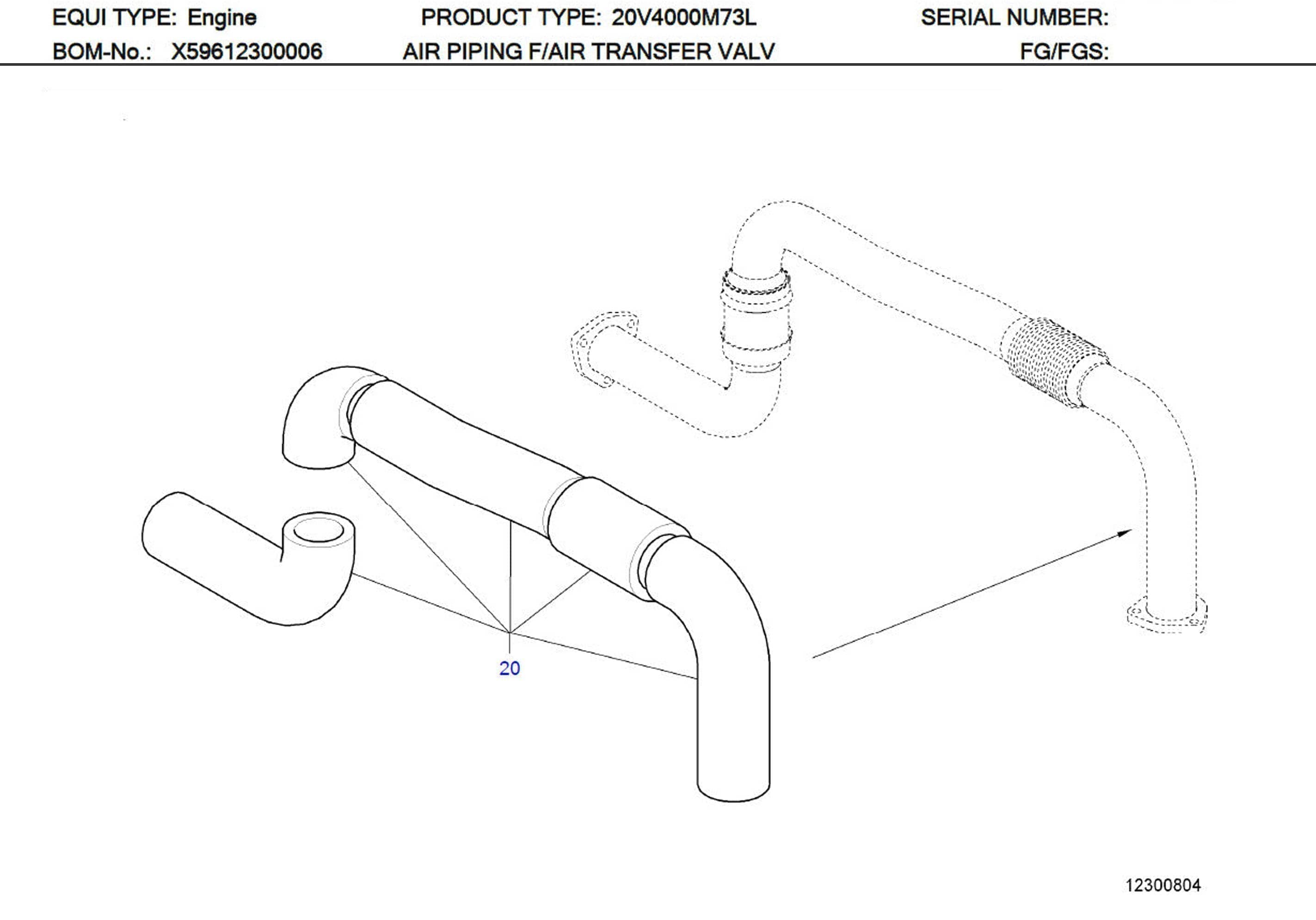 MTU XP59612300047 Technical Engineering Exploded View
