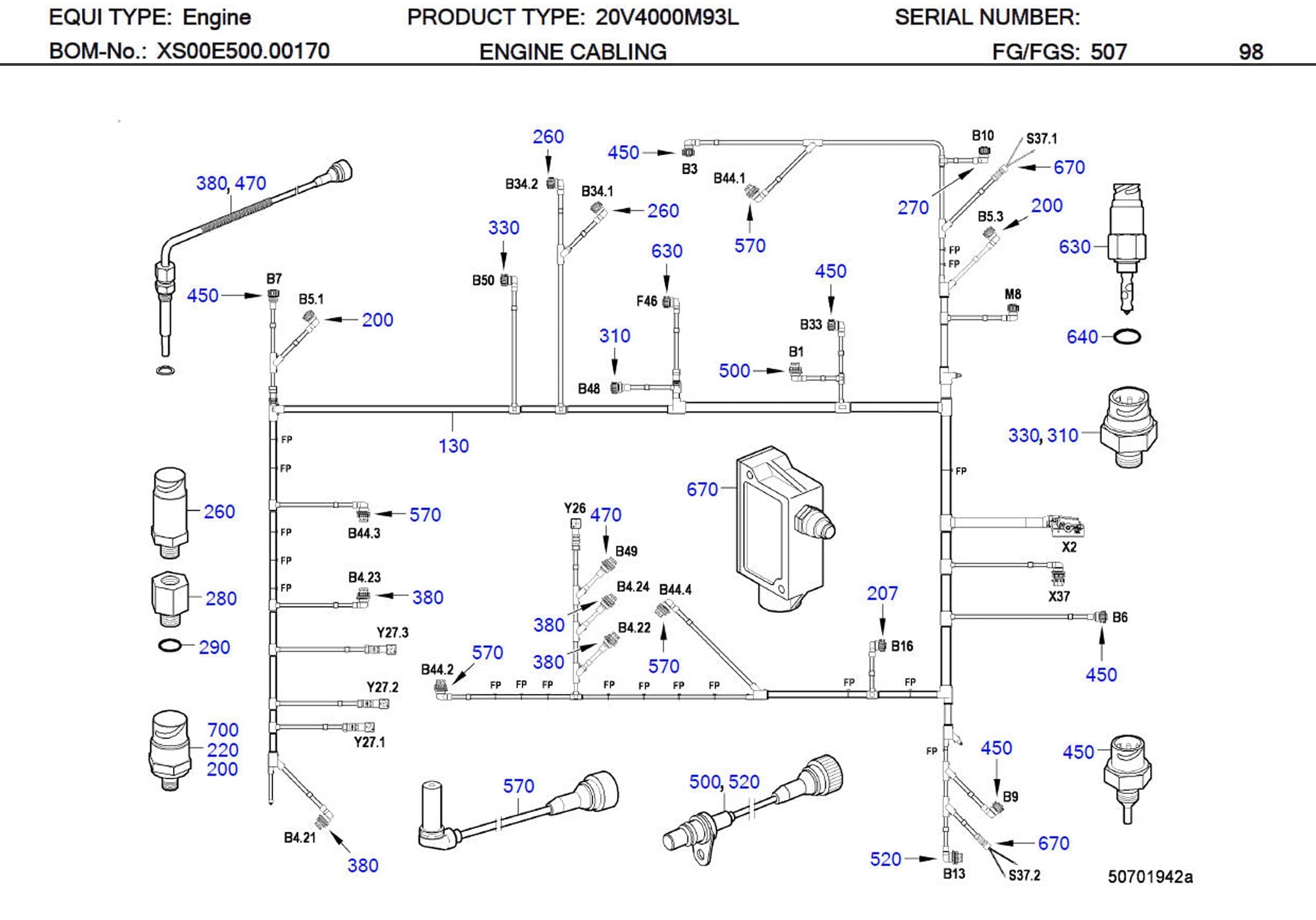 MTU 0005357633 Technical Engineering Exploded View