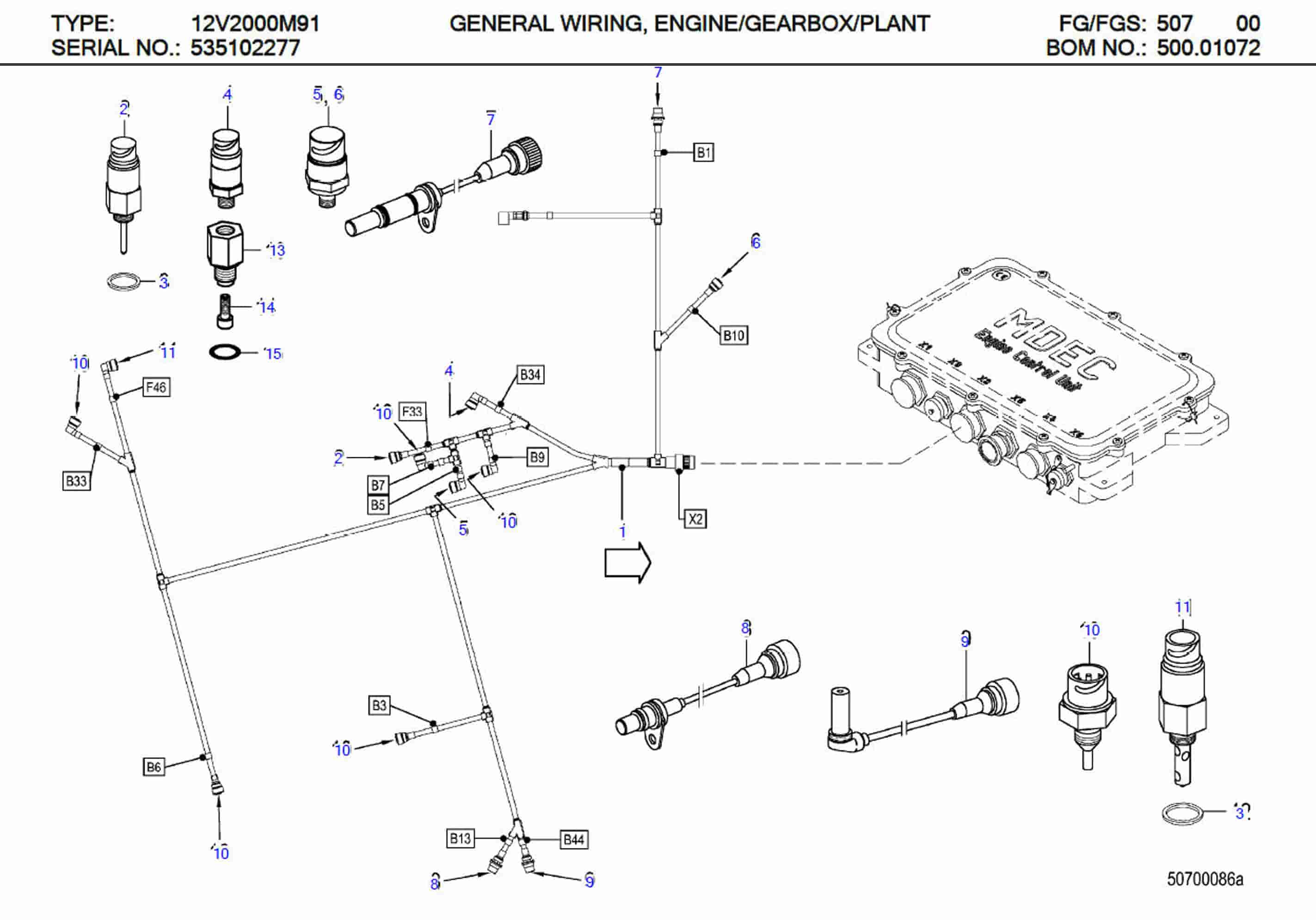 MTU 0005358033 Technical Engineering Exploded View