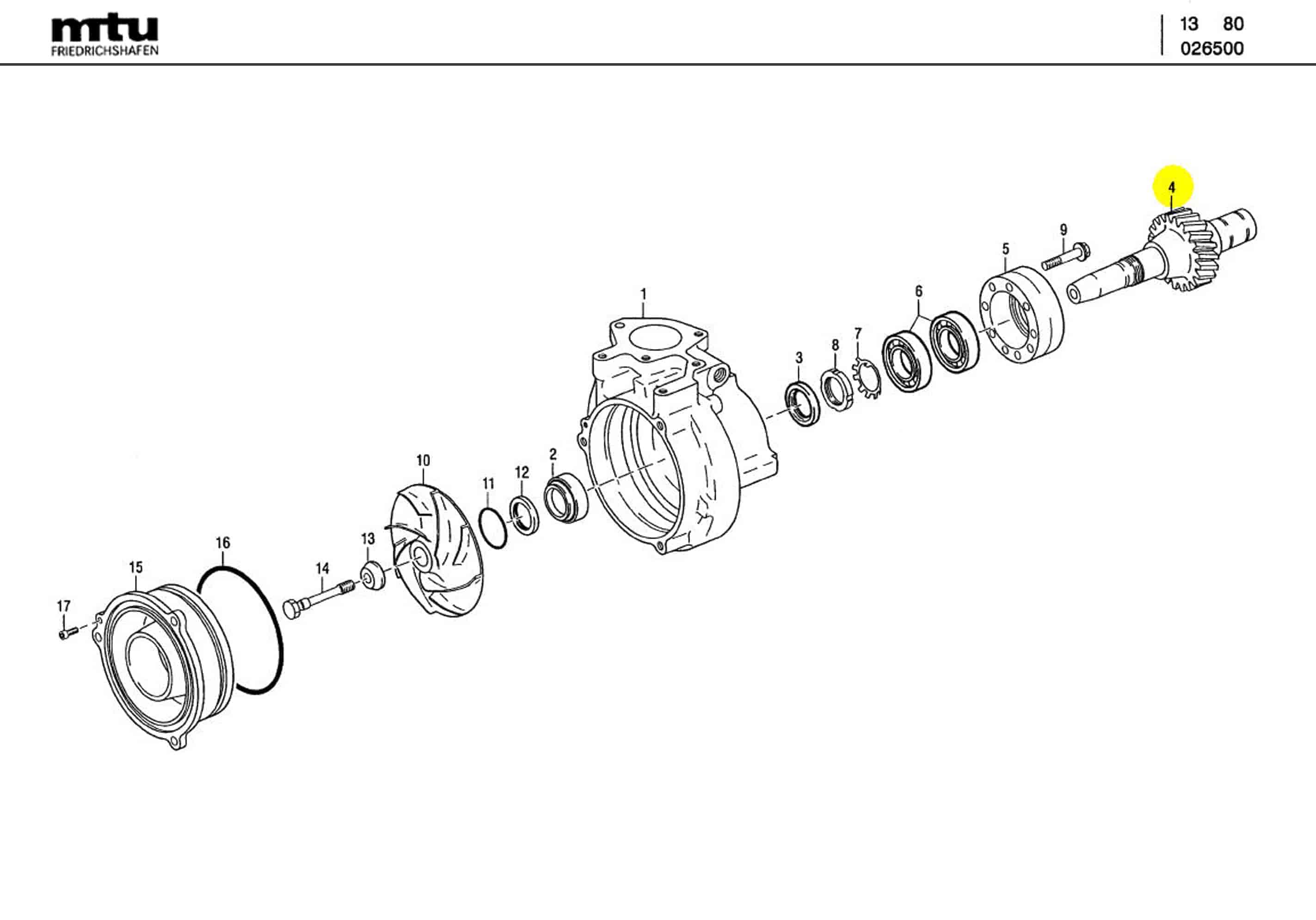 MTU 5562010105 Technical Engineering Exploded View